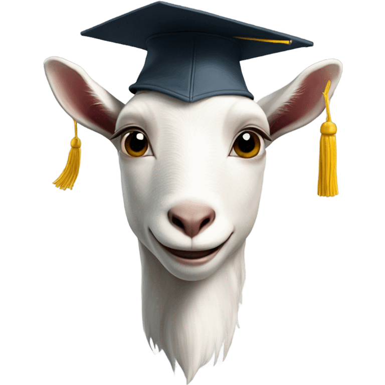 smirking goat with graduation hat emoji