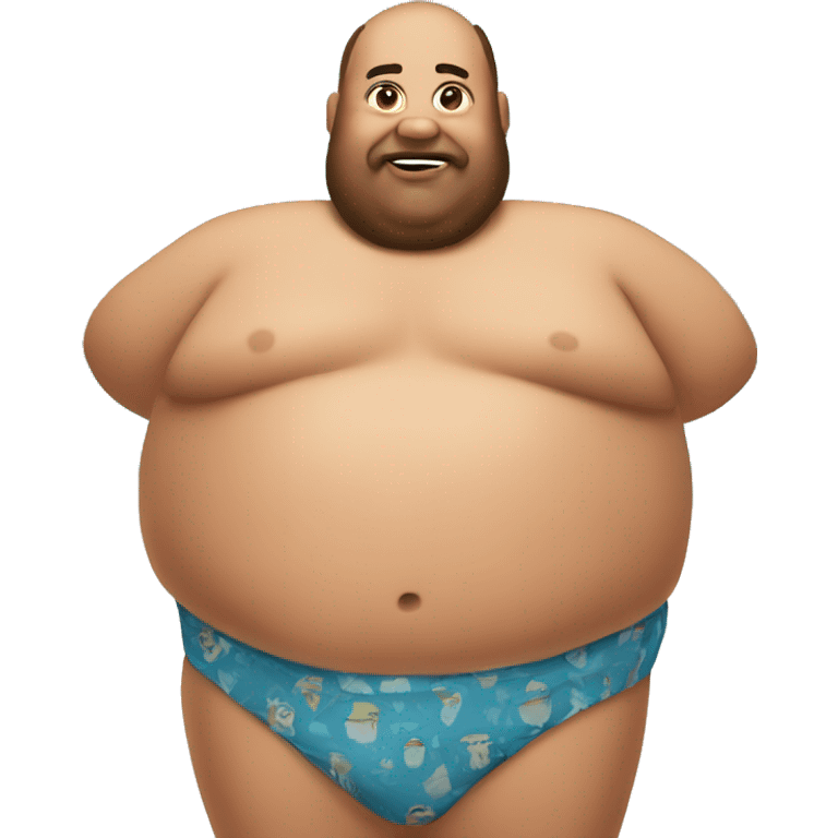 Fat man in bikini emoji