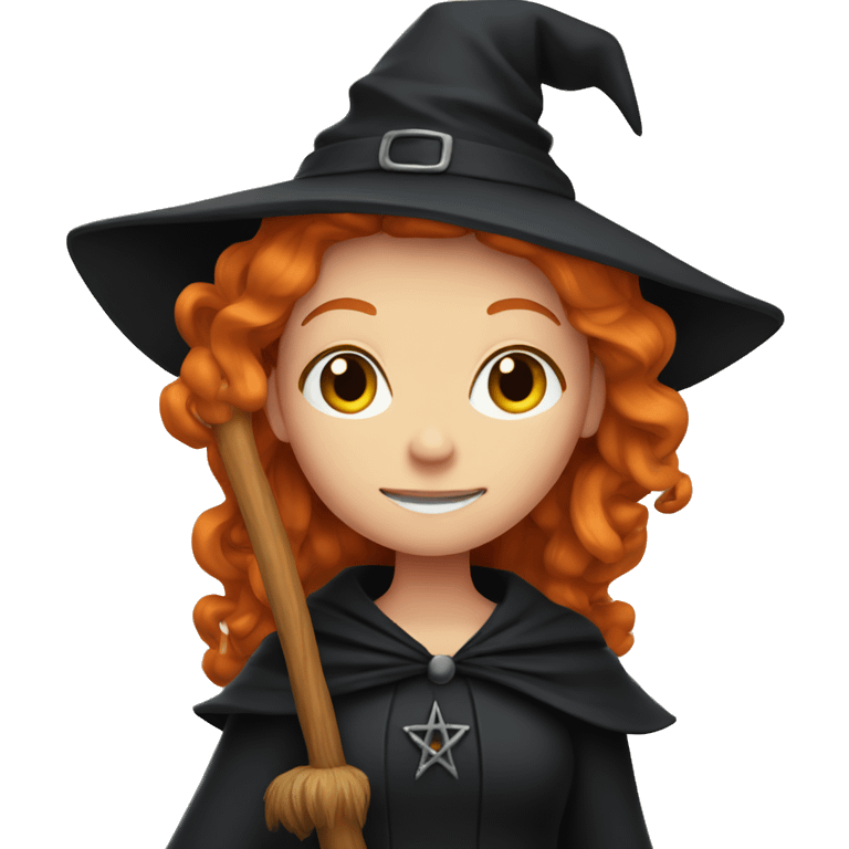 ginger haired witch  emoji