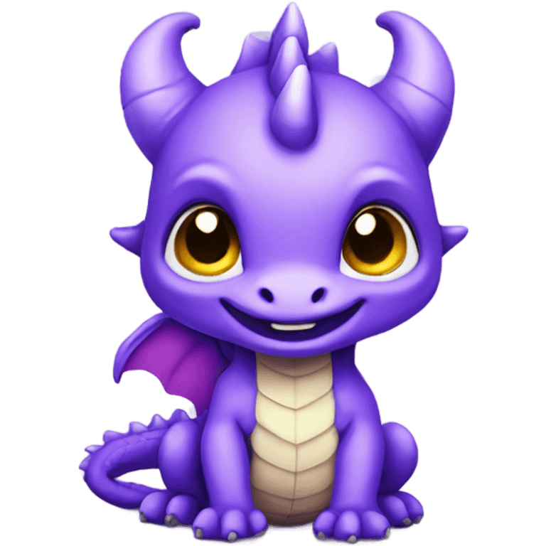 cute purple baby dragon  emoji