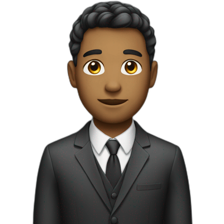 young man with suit emoji