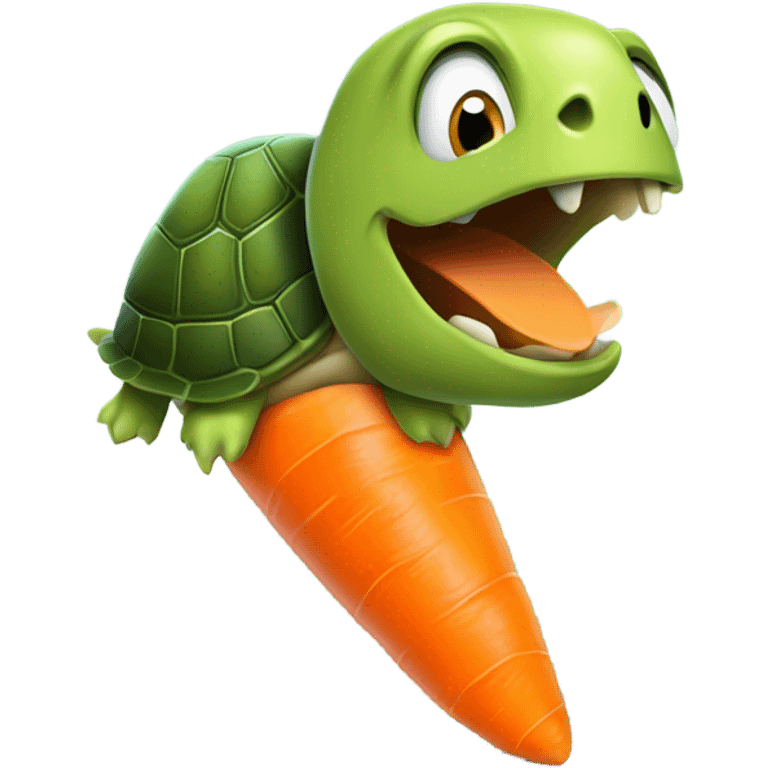 Turtle eating a carrot  emoji