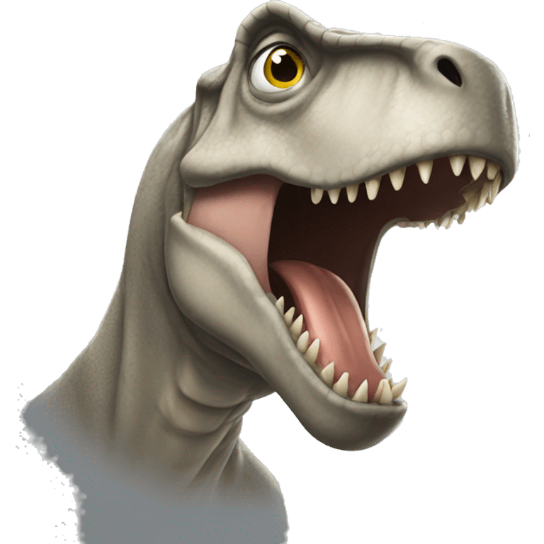 Trex sniffing white emoji