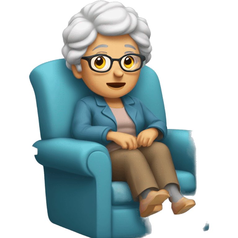 grandma rolling in her chair emoji