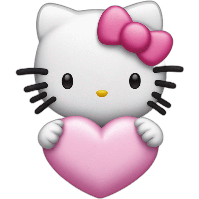 hello kitty cute heart emoji