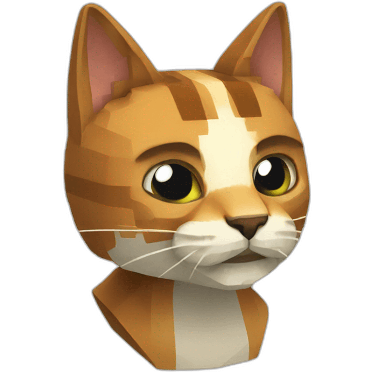 a cat in minecraft emoji