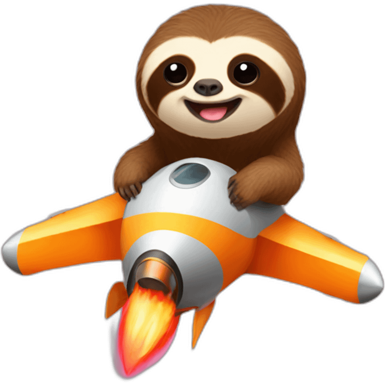 sloth-on-a-rocket emoji