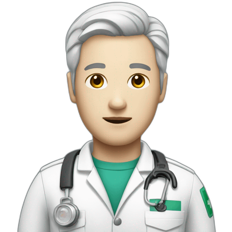 Ambulance man with white skin emoji