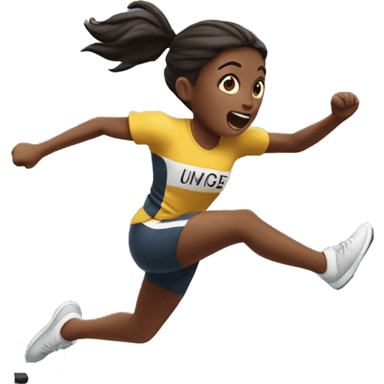 girl hurdling emoji