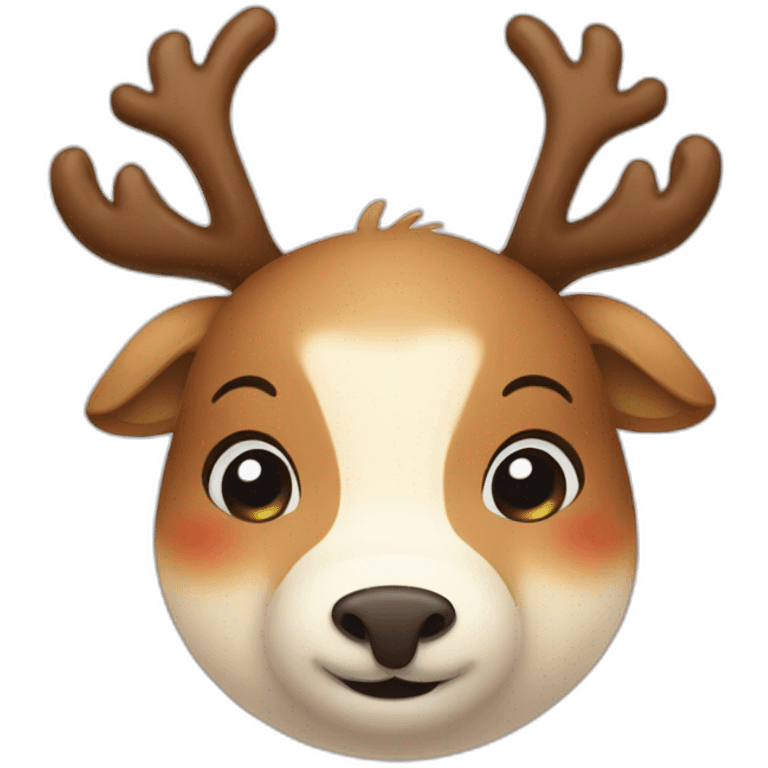 Cute little Chubby Reindeer  emoji