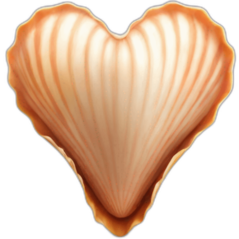 love shaped  shell  emoji