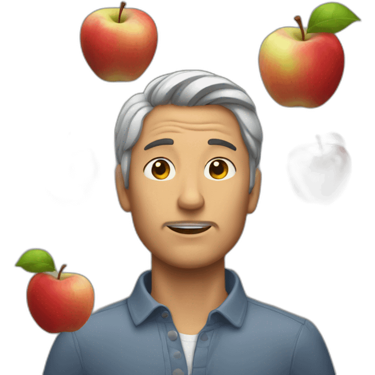 A man who fell in a bunch of apples emoji