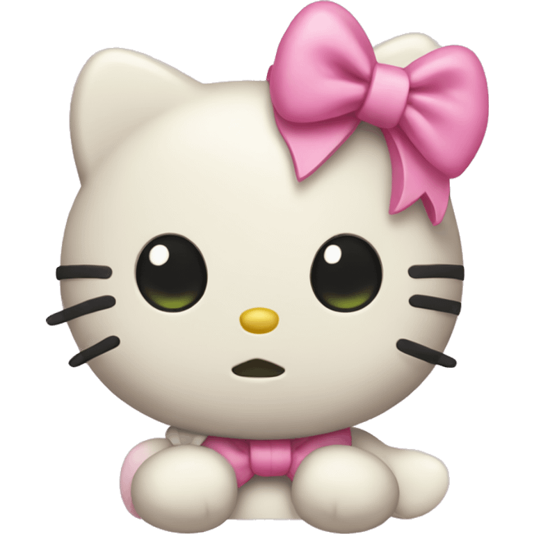 a hello kitty with a pink bow emoji