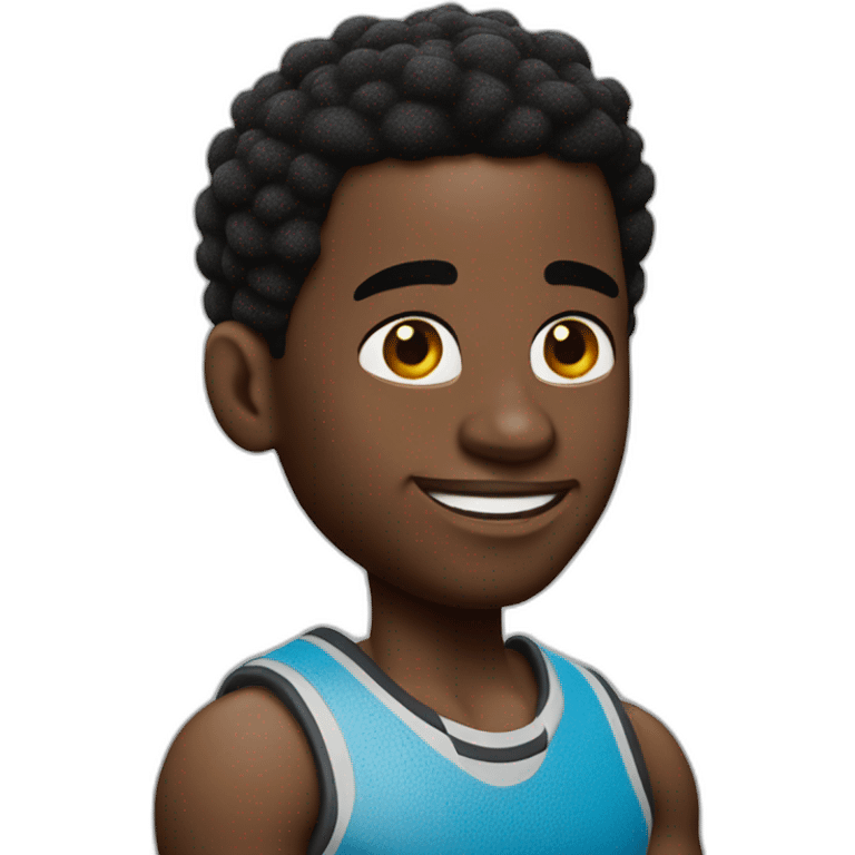 michael jordan con cabello amarillo junagndo pool pixar emoji