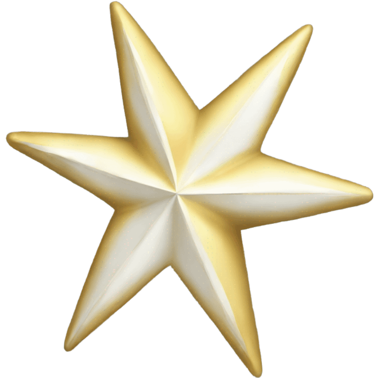 North Star  white and gold emoji