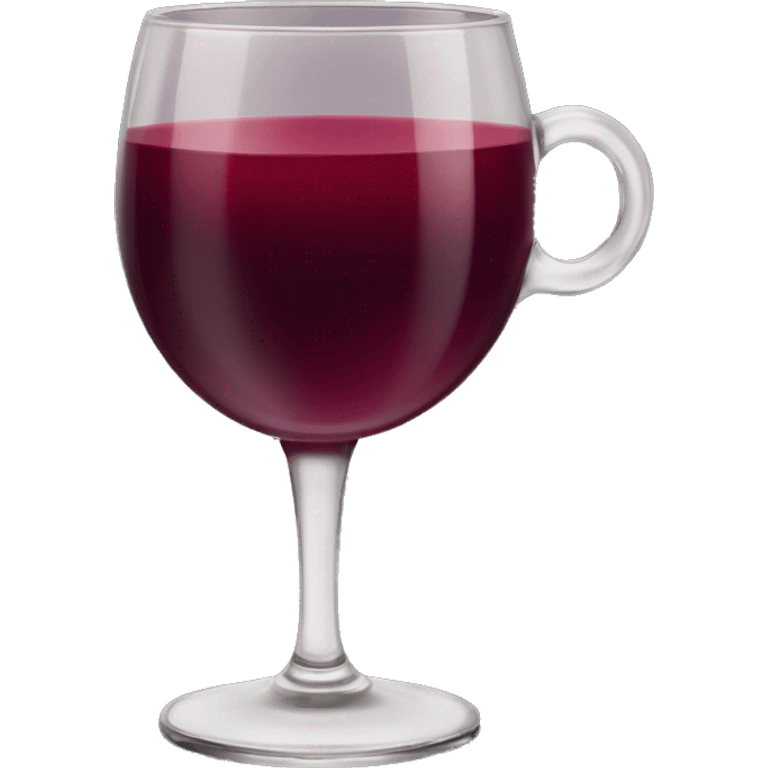 a glass of New Year's mulled wine emoji