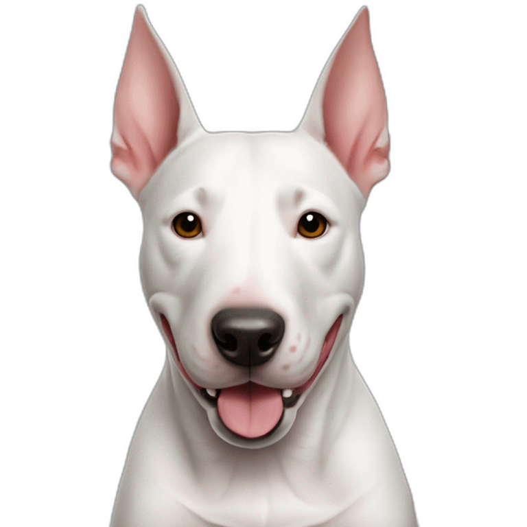 Bull terrier avec une pastèque sur la tête emoji