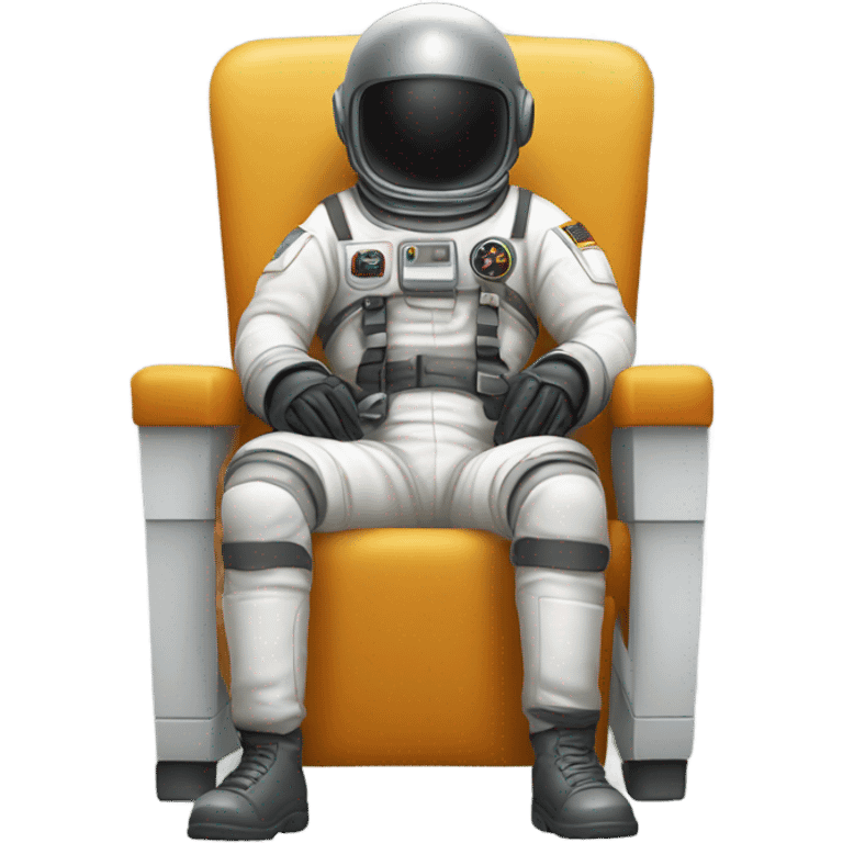 soldier in spacesuit sitting on chair emoji