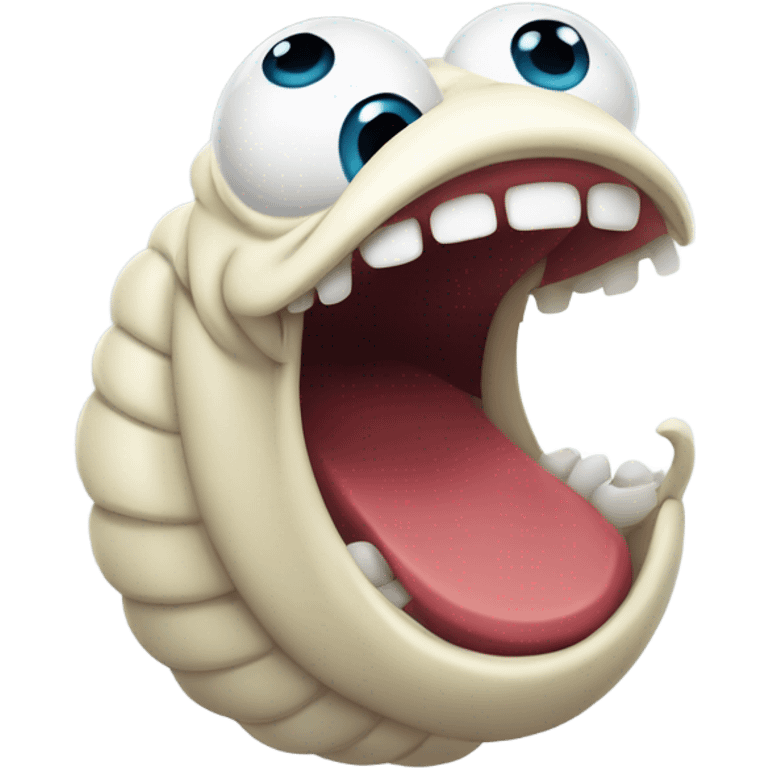 Laughing worm emoji