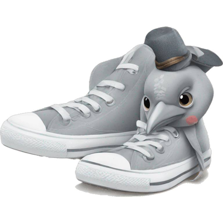 a pigeon in converse kicks emoji