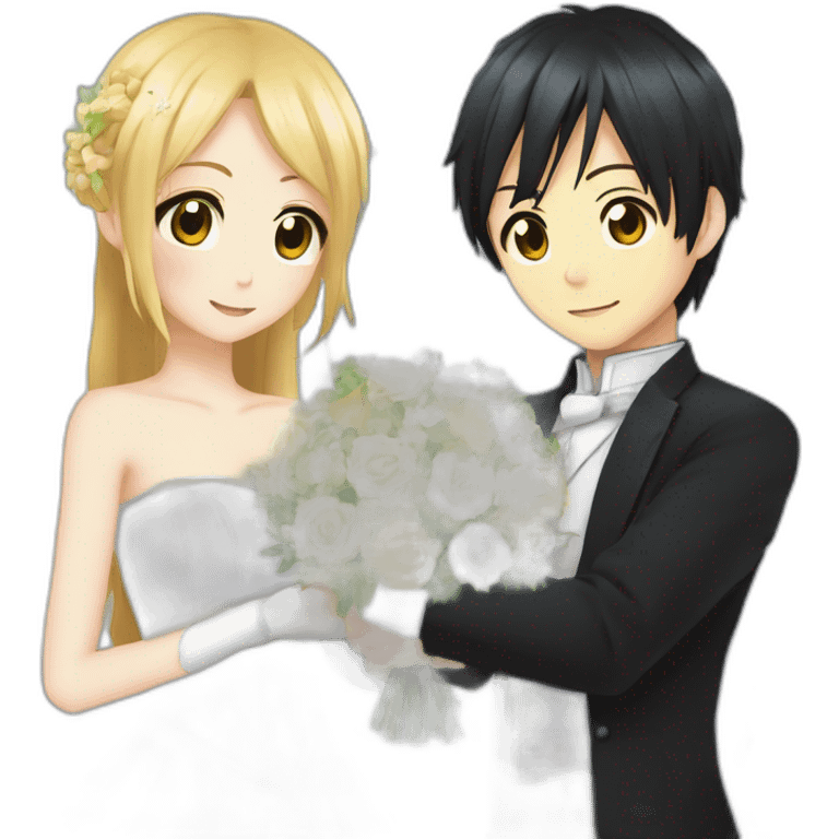 Kirito et asauna Mariée  emoji