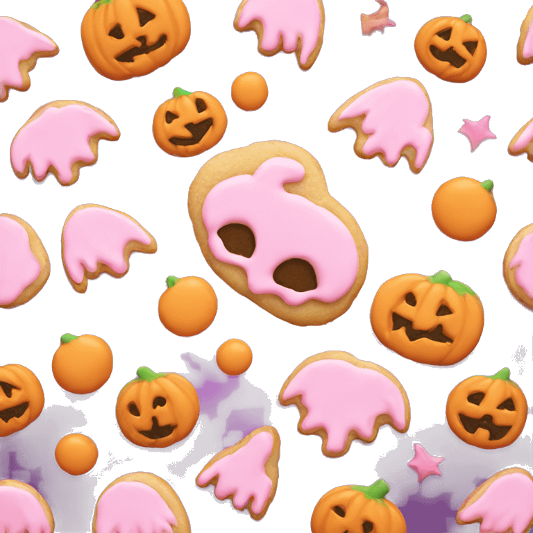 Light pink Halloween cookies  emoji