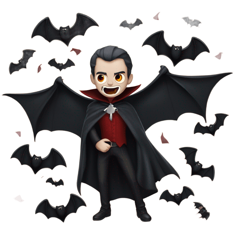 Vampire with bats  emoji