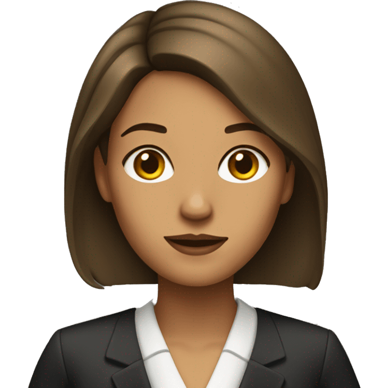 Woman lawyer with brown hair and olive skin emoji