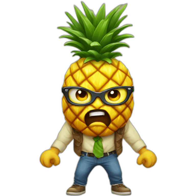 Angry Pineapple Man emoji