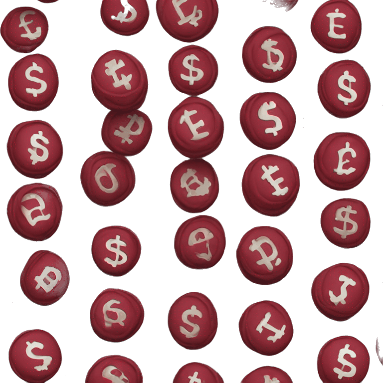 Dark red dollar sign emoji