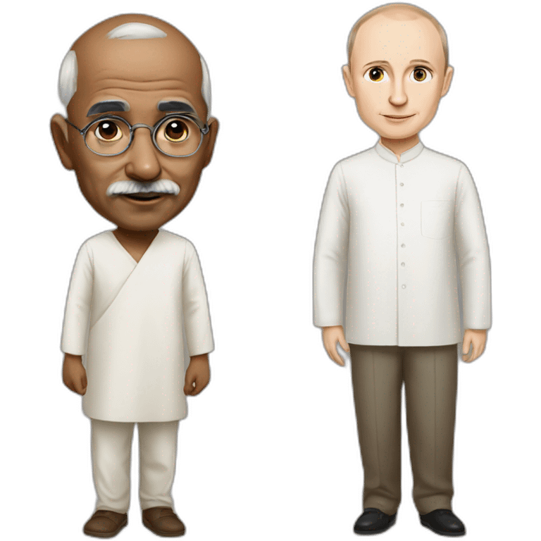 if gandhi changed his gender and had a baby with putin emoji