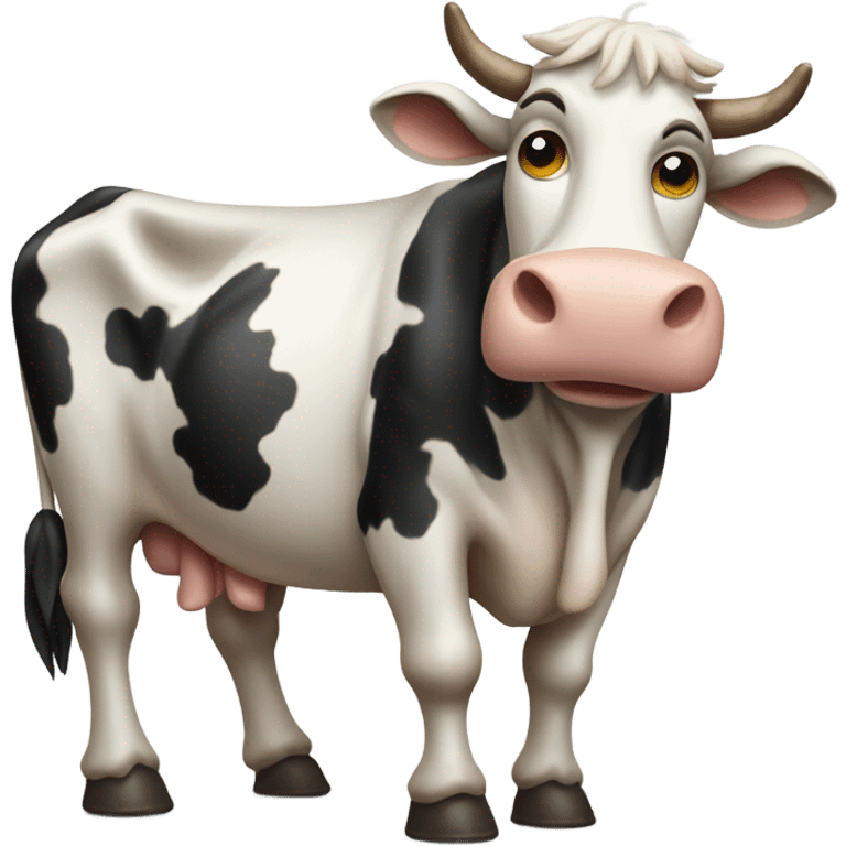 Cow with pitchfork emoji