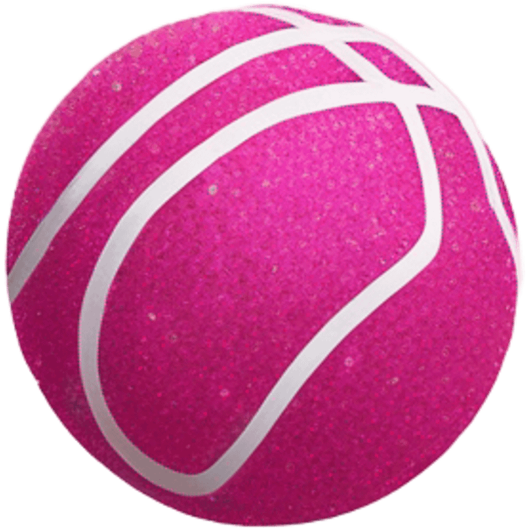 Pink tennis ball with glitter  emoji