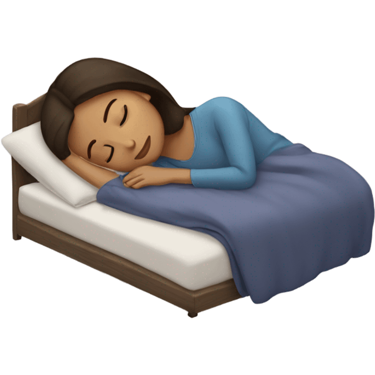 Brunette girl sleeping emoji