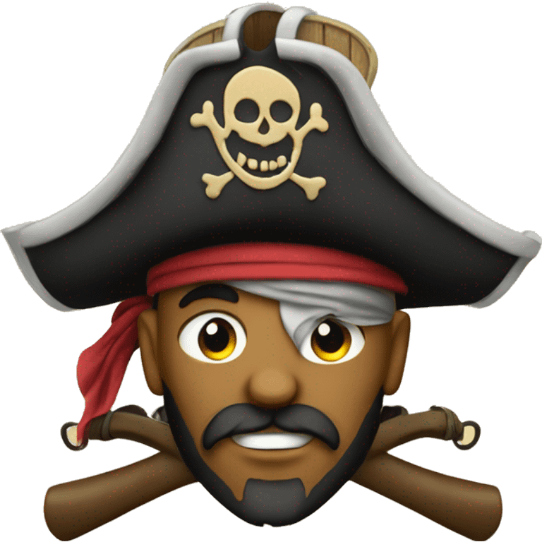 A pirate on the ship emoji