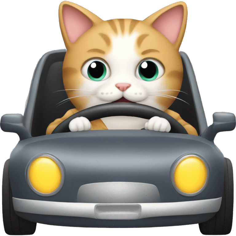 Cat driving car  emoji