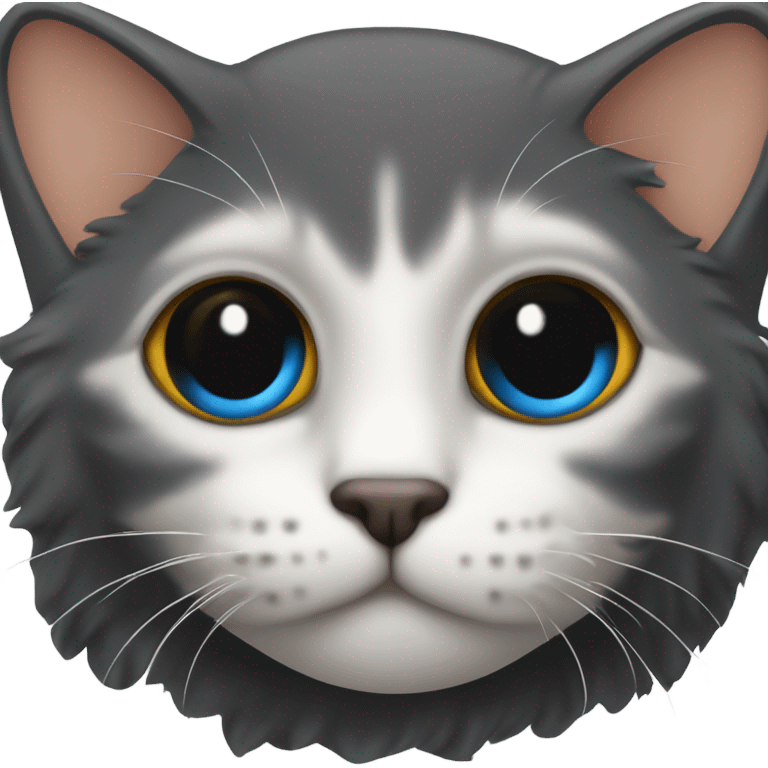 Gato negro con un ojo emoji