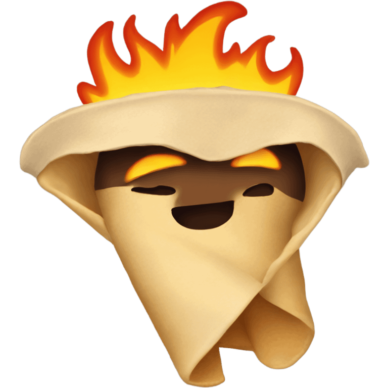 A flaming burrito  emoji