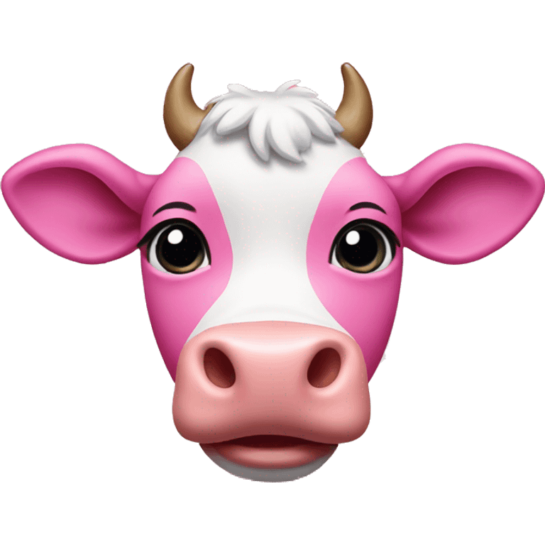 Pink cow emoji