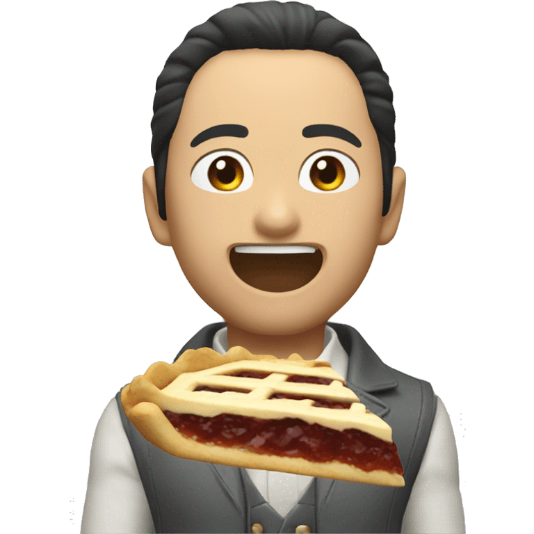 Kazuma Kiryu eating pie emoji