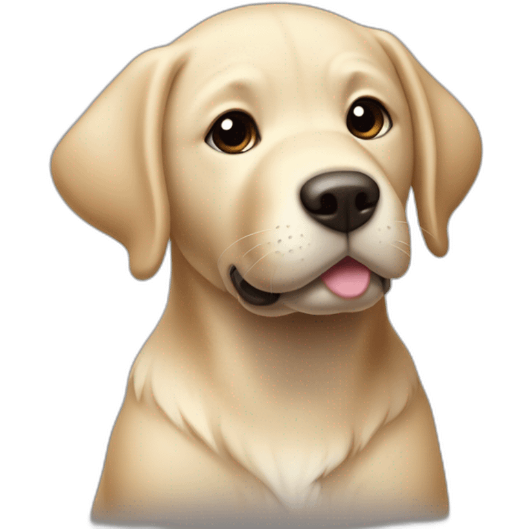 Un doudou bébé labrador noir emoji