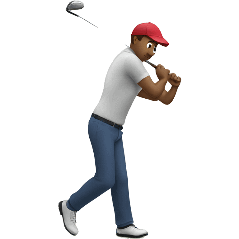 Guy throwing a golf club emoji