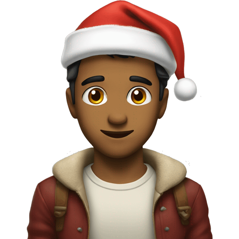 Vini jr with santa hat emoji