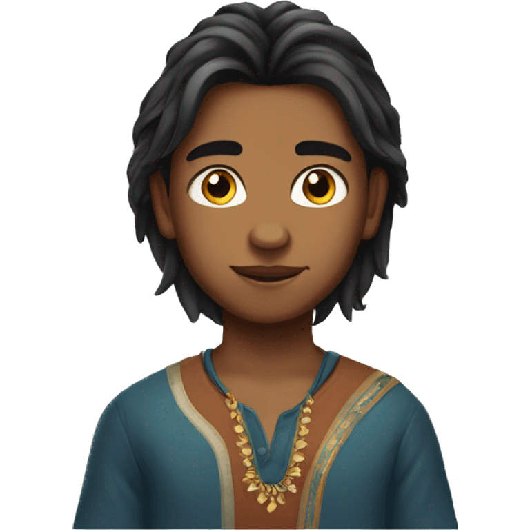 An Indian teen  with silky hair  emoji