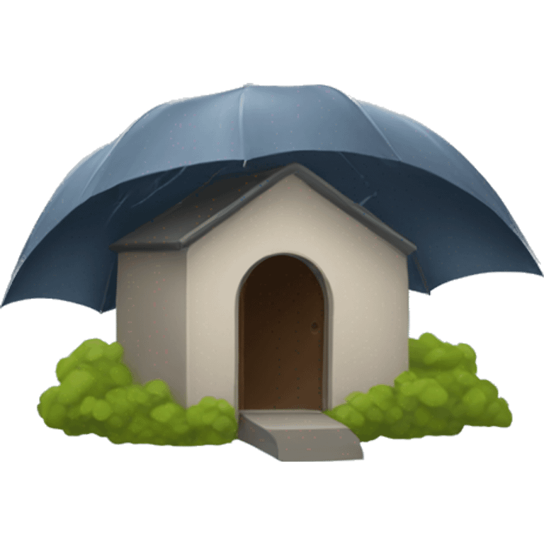 A shelter from a storm emoji