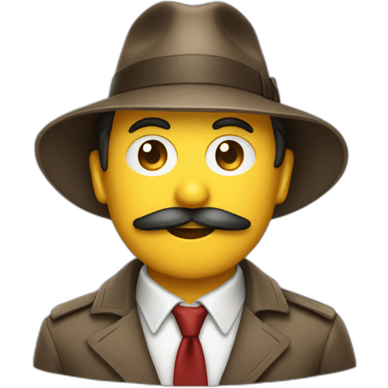 Chat avec un chapeau de detective emoji