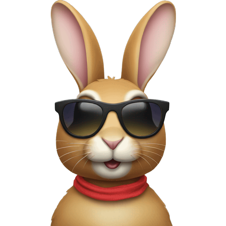 Rabbit with sunglasses emoji