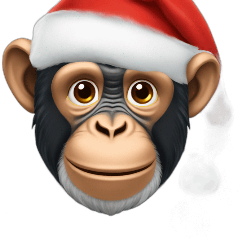 Chimpanzee santa emoji