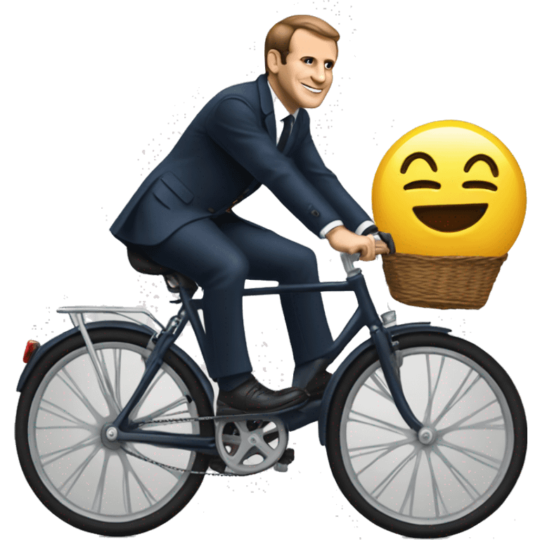 Macron sur un vélo  emoji