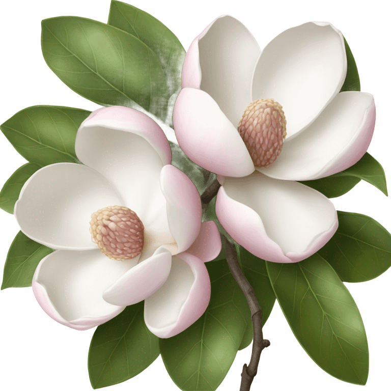 Three magnolia flowers emoji